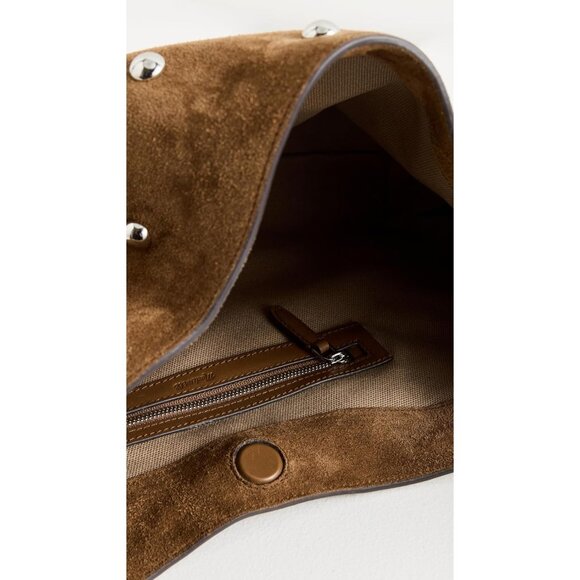 Women's The Mylie Shoulder Bag in Studded Suede - Picture 5 of 5